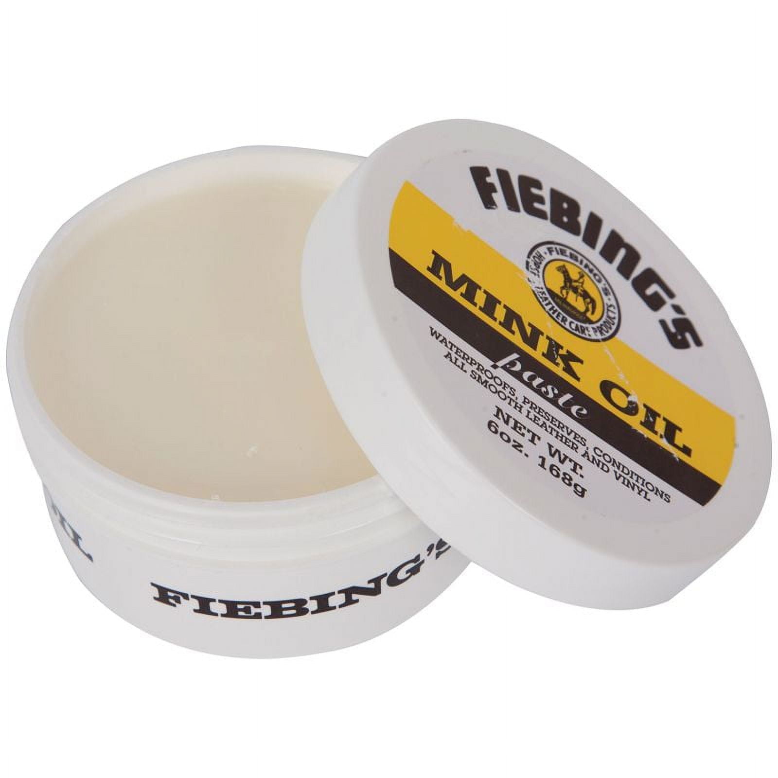 Fiebing's Mink Oil Paste Waterproofs Preserves Conditions Leather & Vinyl 6-Oz.