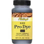 Fiebing's Pro Dye Leather Dye (4 Fl Oz Black) - Alcohol-Based, Penetrating, Permanent Dye for Shoes, Belts, Furniture - Vivid Color, Superior Color Fastness