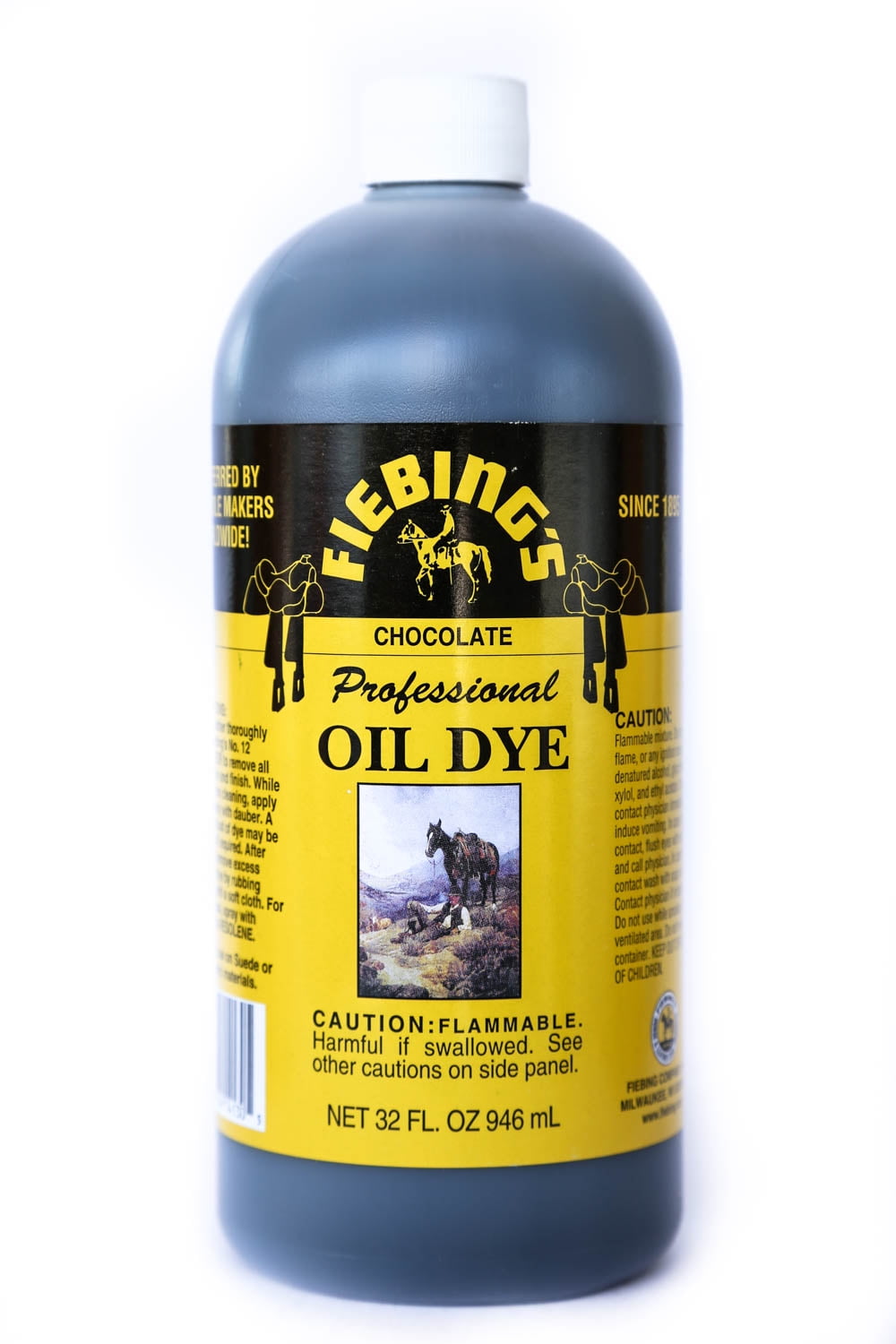 Chocolate Fiebing’s Pro Dye 32 oz – Professional Oil-Based Leather Dye