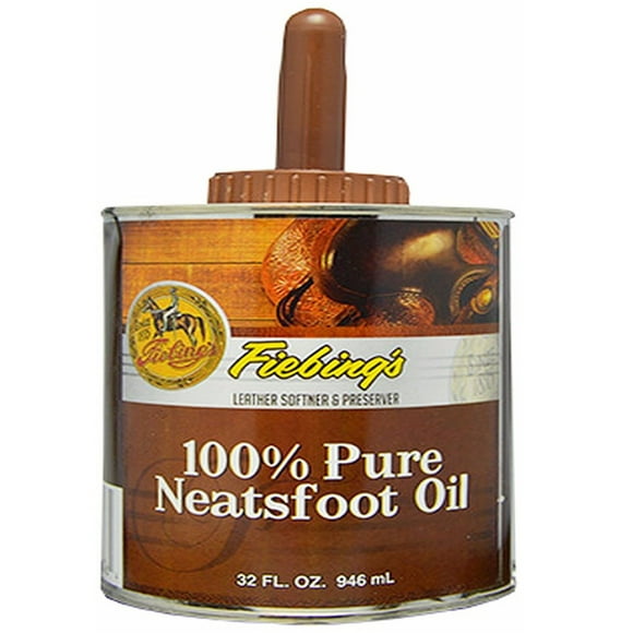 Fiebing's Pure Neatsfoot Oil 32 oz  Leather Softener  Comes with Applicator