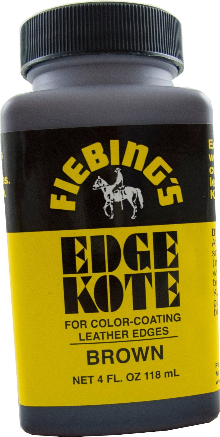 Fiebing's Edge Kote (4oz) - Light Brown - Flexible, Water Resistant Surface  Coating for Smoother Leather Edges - for Color Coating and Protecting