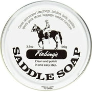 Fiebing's White Saddle Soap for Leather (3.5 oz Tin) - Leather Cleaner & Conditioner to Soften & Protect Leathercraft, Car Seat, Couch, Shoe & Saddles