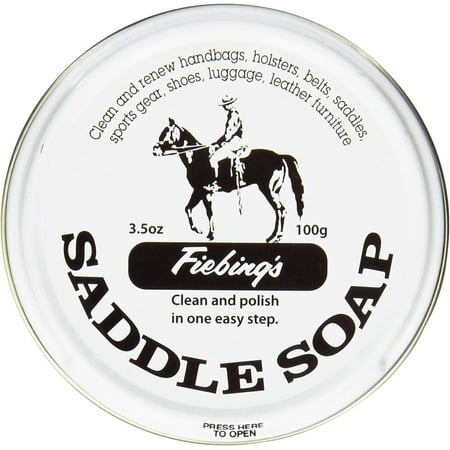 Fiebing's Saddle Soap, Leather Cleather, Polish & Conditioner 3.5 oz - White