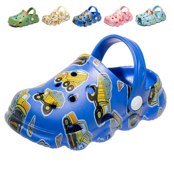 Fadezar Toddler Boys Girls Dinosaur Clogs Kids Slip-on Garden Shoes Beach Pool Sandals