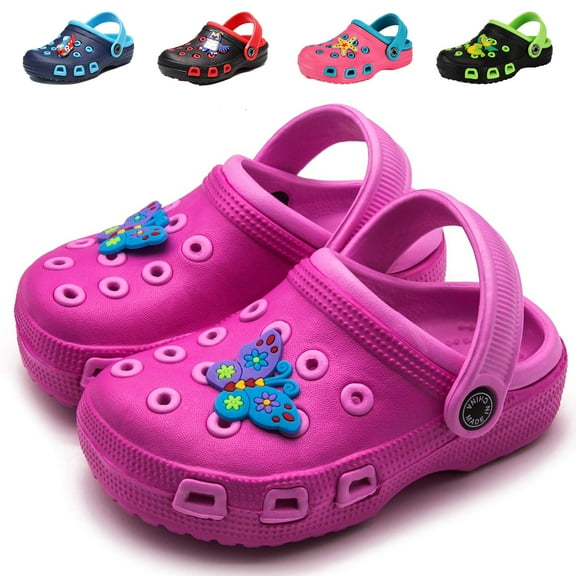 Fiedaz Toddler Kids Cartoon Clogs Lightweight Garden Clogs Boys Girls Beach Pool Sandals