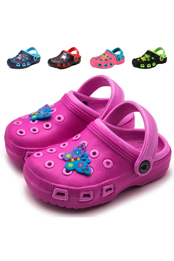 Toddler Kids Cartoon Clogs Lightweight Garden Clogs Boys Girls Beach Pool Sandals
