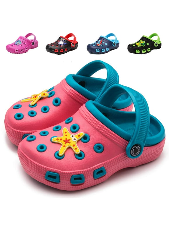 Toddler Kids Cartoon Clogs Lightweight Garden Clogs Boys Girls Beach Pool Sandals