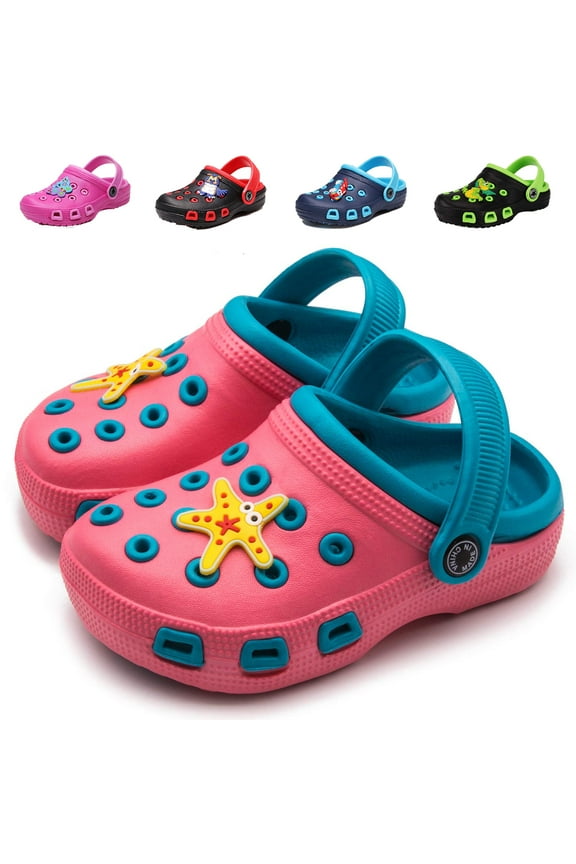 Toddler Kids Cartoon Clogs Lightweight Garden Clogs Boys Girls Beach Pool Sandals