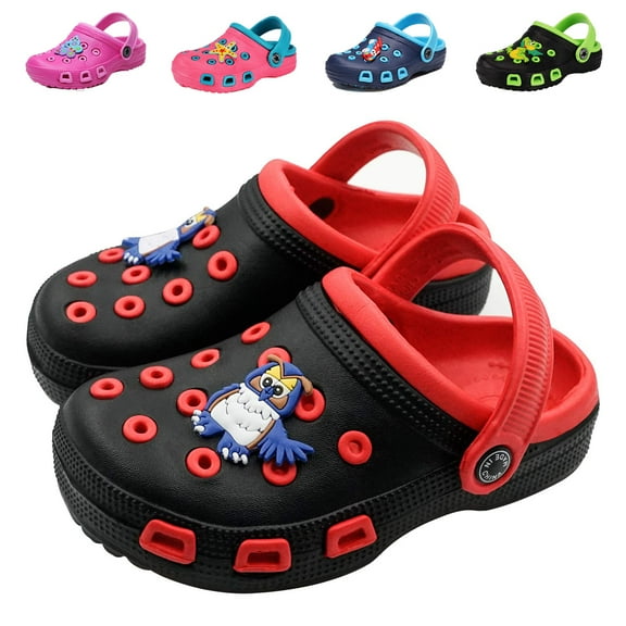Fiedaz Toddler Kids Cartoon Clogs Lightweight Garden Clogs Boys Girls Beach Pool Sandals