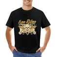 thumbnail image 1 of Fiee Rideis Men’s T-Shirt 100% Cotton Casual Short Sleeve Tops Gift Tee Black 5XL, 1 of 2