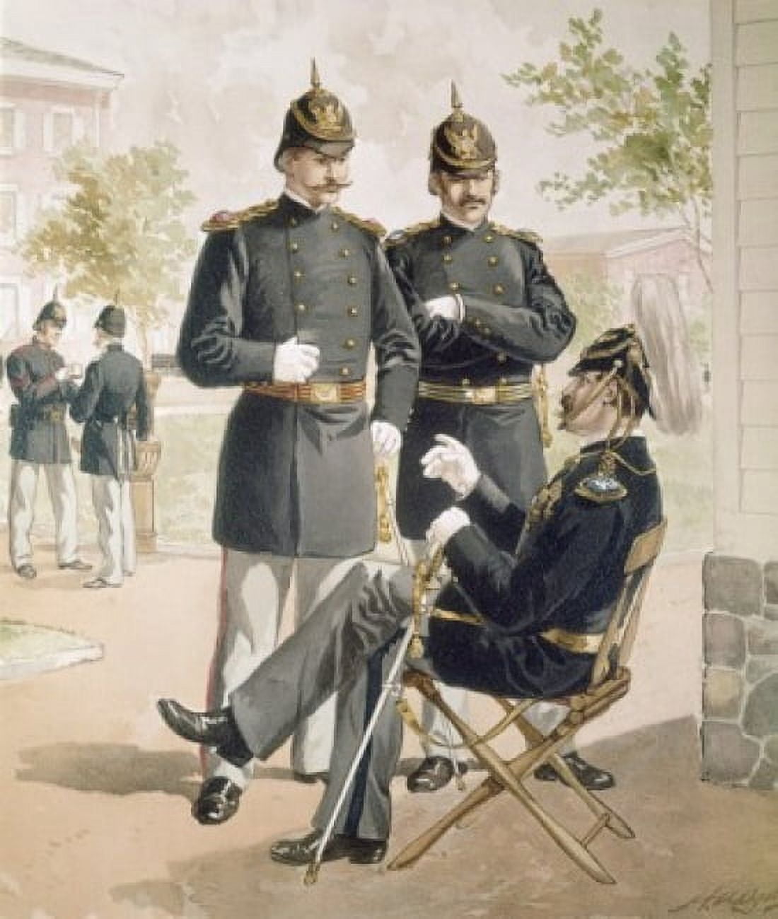 Field-And-Line Officers Heavy Artillery Ogden Henry Alexander (1856-1936American) Canvas Art - Henry Alexander Ogden (18 x 24)