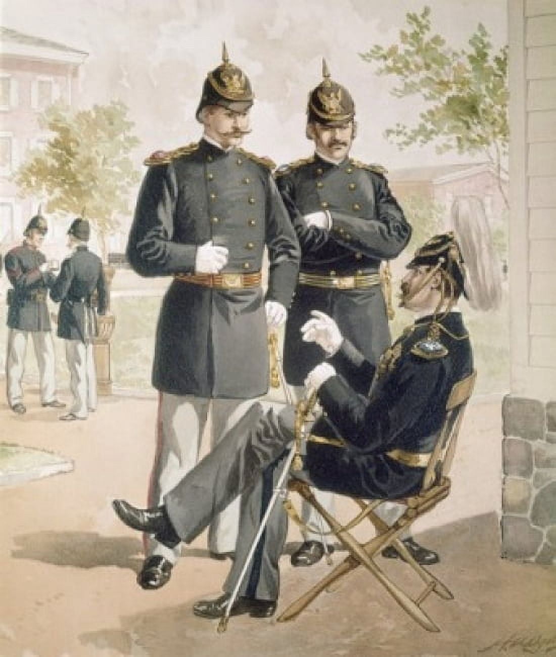 Field-And-Line Officers Heavy Artillery Ogden Henry Alexander (1856-1936American) Canvas Art - Henry Alexander Ogden (24 x 36)