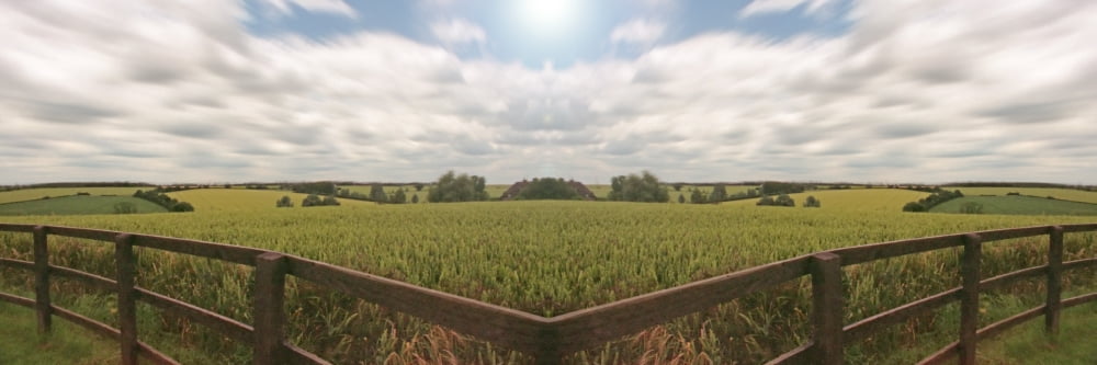 Field And Sky South England Canvas Art - Vast Photography Design Pics (29 x 9)