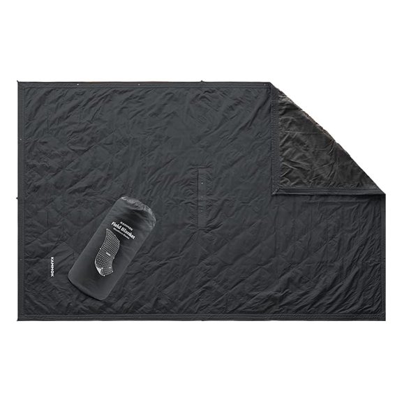 Field Blanket - Microfleece, Water Resistant, Portable, Durable, Indoor/Outdoor Camp Blanket (84 in 50 in) - Granite Gray