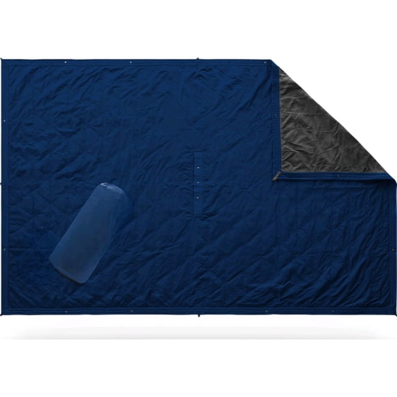 Field Blanket - Microfleece, Water Resistant, Portable, Durable, Indoor/Outdoor Camp Blanket (84 in × 50 in) - Midnight Blue