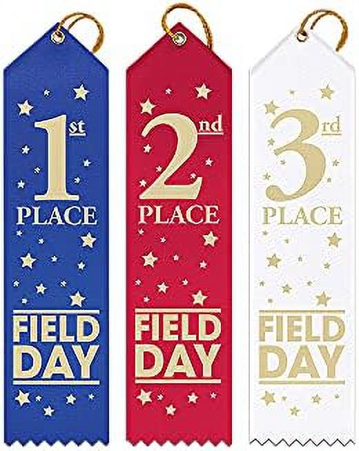Field Day Award Ribbons 1St 2Nd 3Rd 25 Each (75 Total) Made In