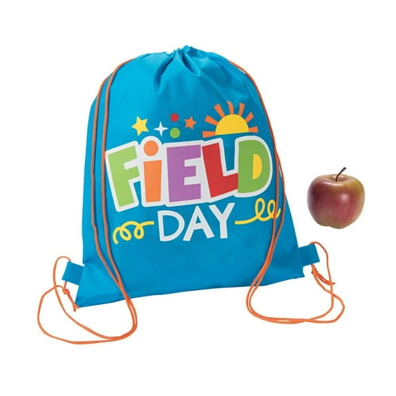 Field Day Drawstring Backpacks - Favor Bagss - 12 Pieces