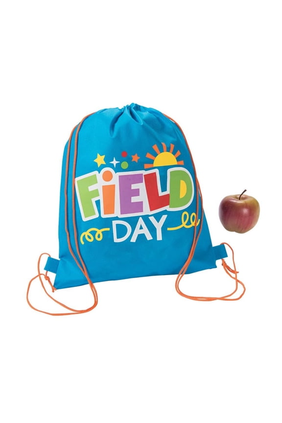 Field Day Drawstring Backpacks - Favor Bagss - 12 Pieces