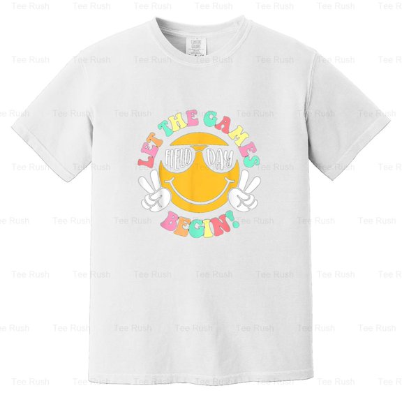 Field Day Let Games Begin 2024 Funny Teachers School Humor Last Day Gift, Comfort Color T-Shirt Unisex, up to 4XL