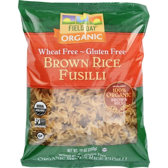 Field Day Organic Gluten Free Brown Rice Fusilli, 12 Oz