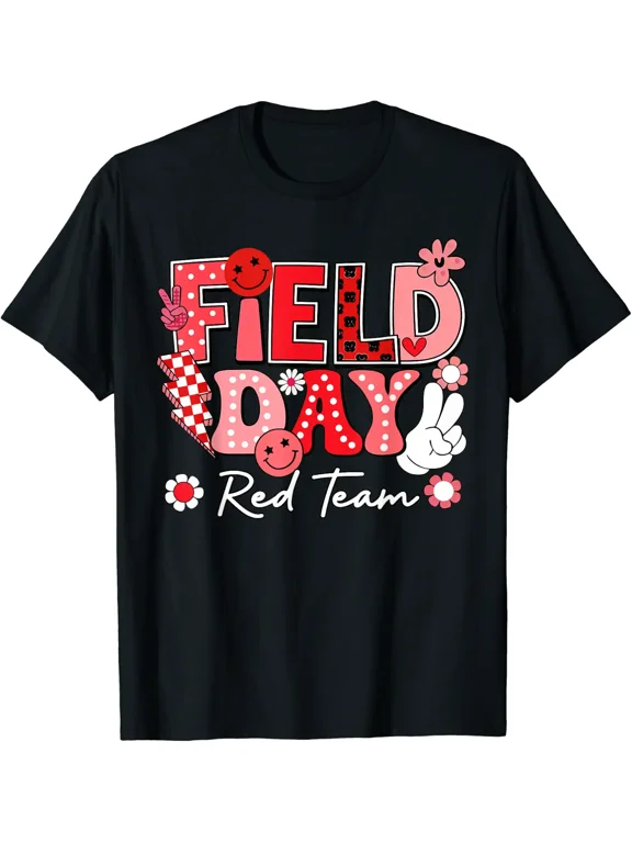 Field Day Red Team For Teacher Field Day Games T-Shirt Size S-5XL