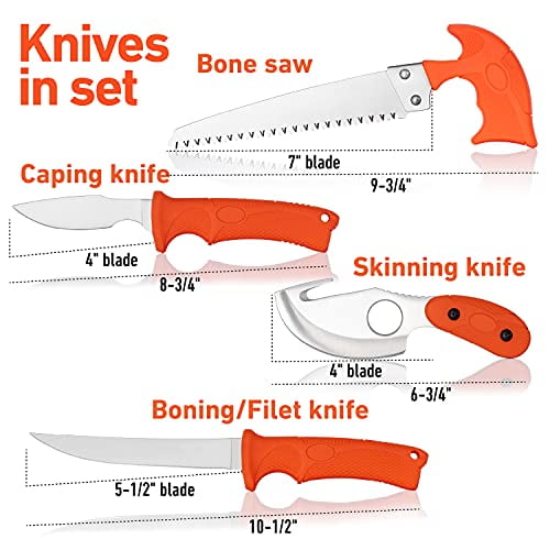 Field Dressing Kit, for Hunters and Fishermen, Portable Game Processing Kit in a Durable Case, 7-Piece
