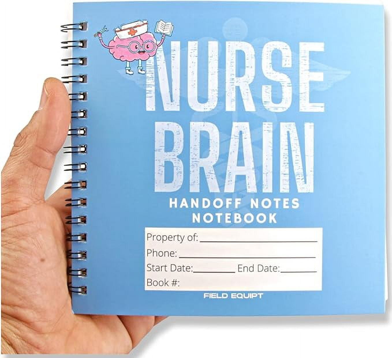 Field Equipt Nursing Report Sheets Notebook, Nursing Notepad, 2 Pack Nurse Report Sheet Notebook, Mini Pocket Notebook for Nurses, Total of 200 Nurse Brain sheets