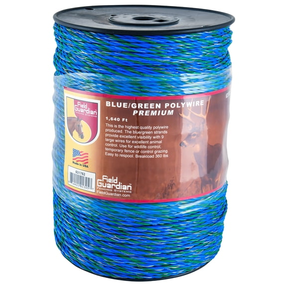 Field Guardian 631762 Blue & Green Polywire - 1640 ft.
