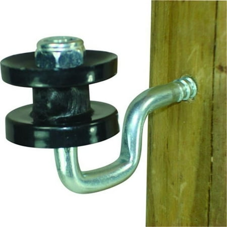 Field Guardian 652330 Wood Post- Screw in Corner Insulator - Polyrope- Black