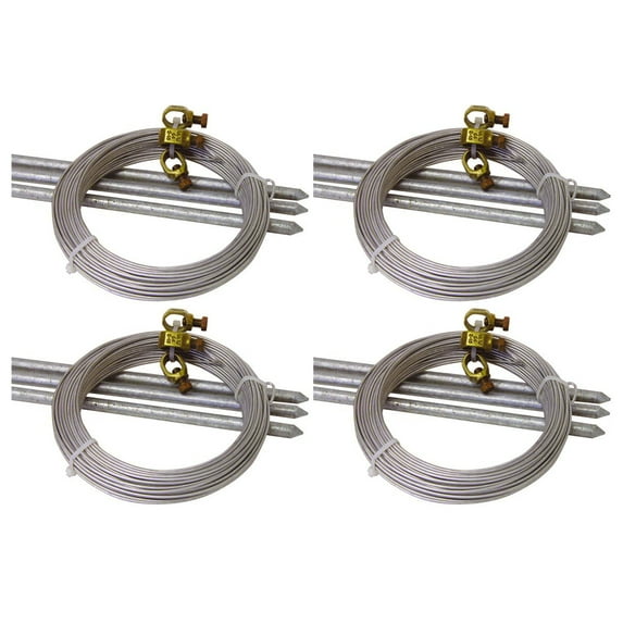 Field Guardian Conductive Galvanized Steel Complete Grounding Kit (4 Pack)