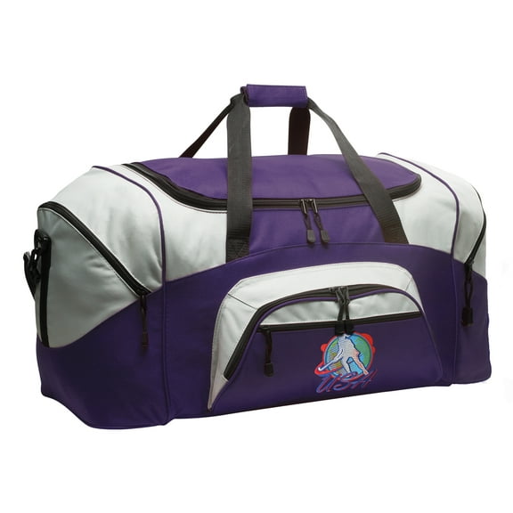 Field Hockey Duffel Bag LARGE Field Hockey Gym Bags LOTS OF POCKETS Purple