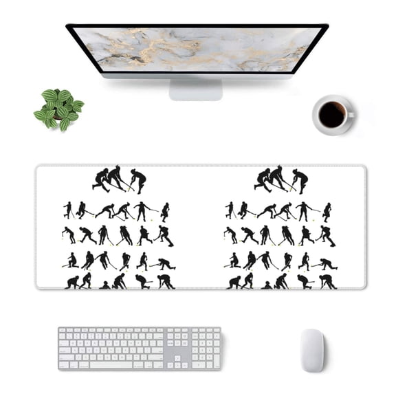 Field Hockey Large Gaming Mousepad For Office Computers Laptop Table Mouse Mat Accessory 11.8 X 31.5 Inches

