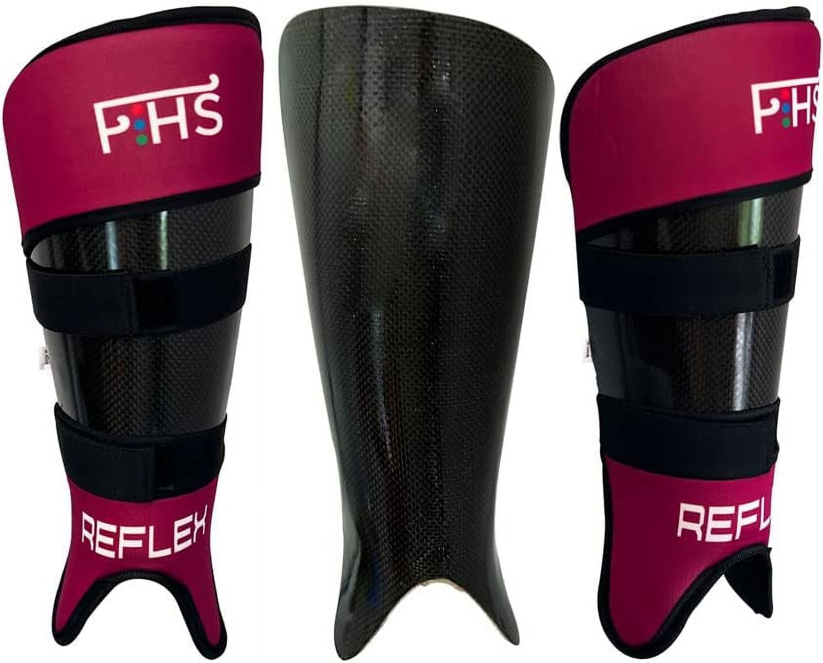 Field Hockey Shin Guards White Blue Magenta Carbon Reflex Sizes Small