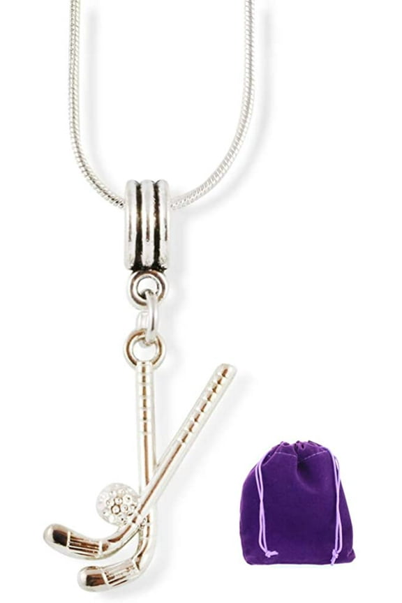 Field Hockey Snake Chain Necklace by Dave The Bunny: A Unique Sports-Themed Accessory, Made with 100% Stainless Steel, Celebrating the Spirit of the Game