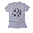 thumbnail image 1 of Field Hockey Sticks Weapons of Mass Destruction Funny Women's Cotton Grey T-Shirt, 1 of 2