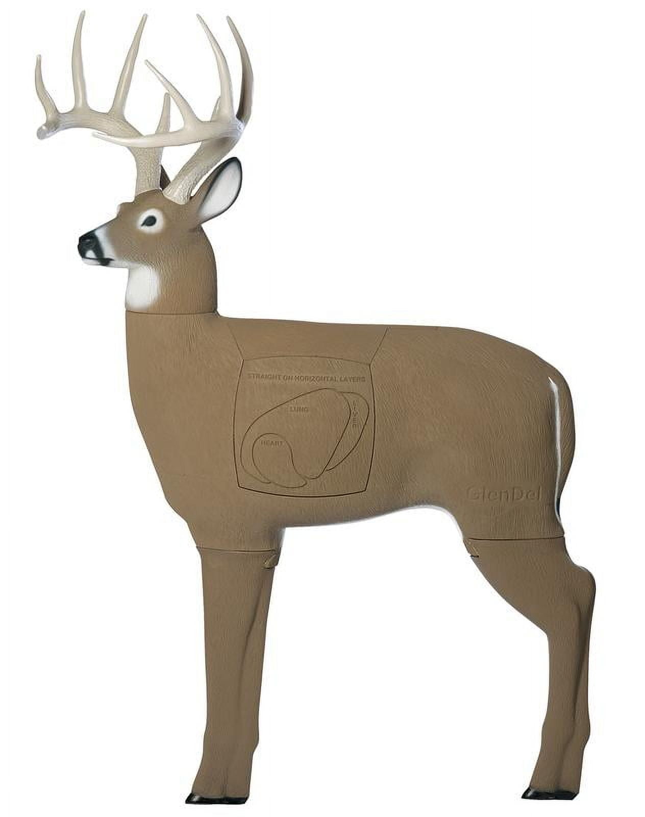 GlenDel Buck 3D Target, PolyFusion Technology, 4-Sided Core, Archery Target, Simulates 200lb Buck, G71000