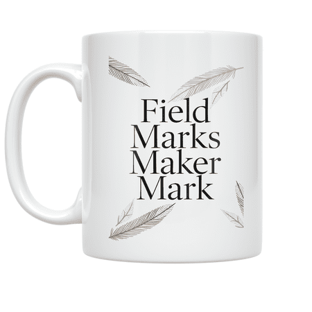 Field Marks Maker Mark Design - Birdwatcher Enthusiast - 11 oz Ceramic Coffee Mug