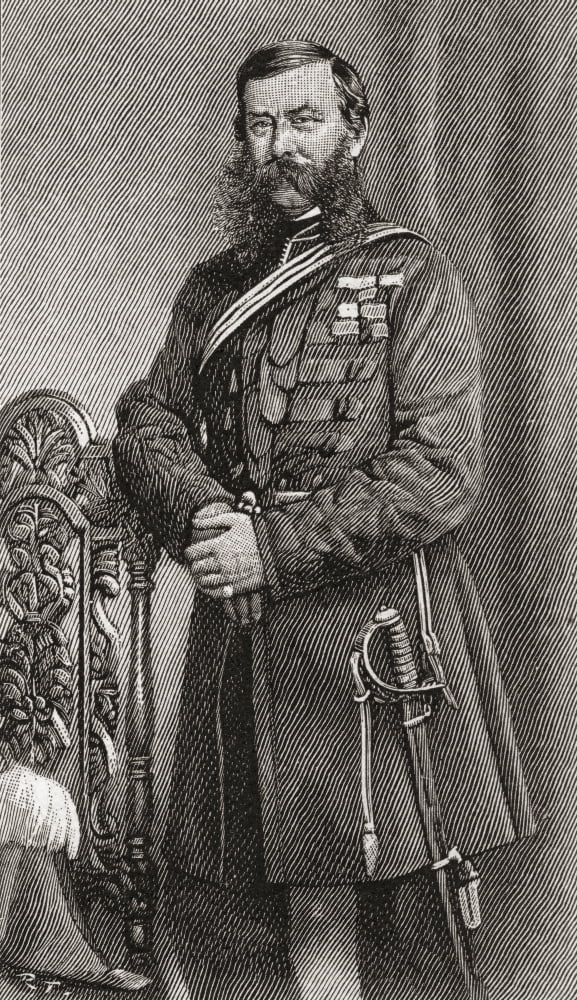 Field Marshal Sir John Linthorn Arabin Simmons 1821 Canvas Art - Ken Welsh Design Pics (20 x 36)