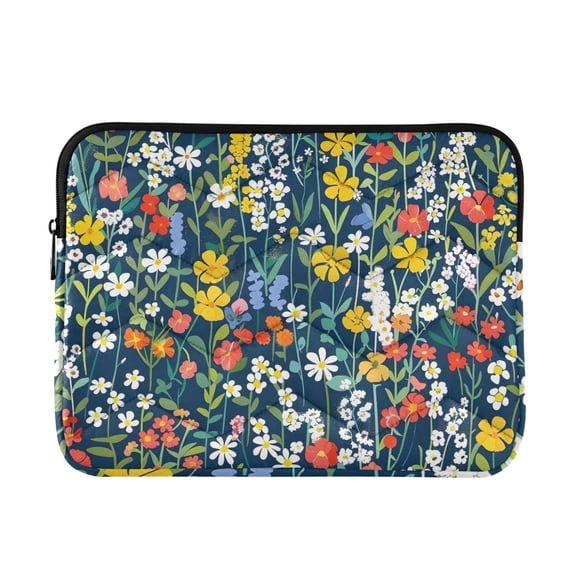 Field Of Blooming Flowers Quilted Laptop Protective Cases Computer Sleeves Tablet Bags Briefcases M