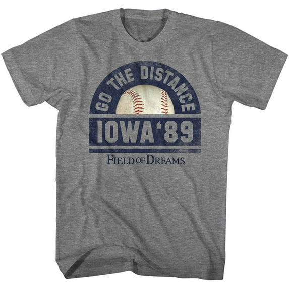 Field Of Dreams Go The Distance Graphite Heather Adult T-Shirt 5Xl