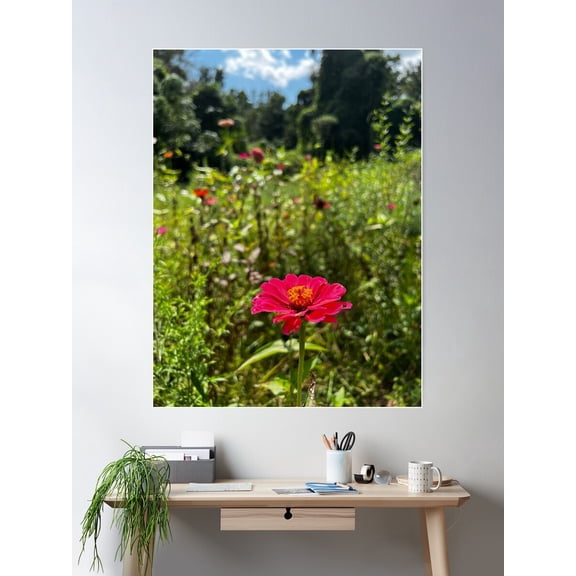 Field Of Flowers Poster Wall Art, Modern Wall Decor For Living Room Bedroom, 8x12 UNFRAMED