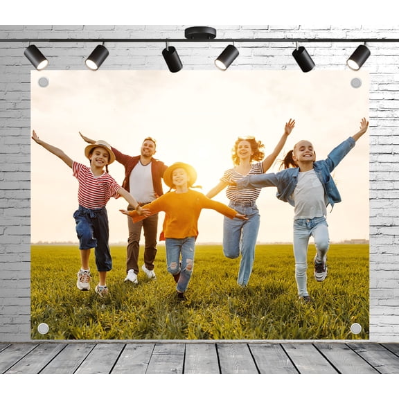 Field Photoshoot Backdrop Polyester Fabric Banners Decorative Curtains for School Children Sports Meeting Photography Birthday Theme Party Background Studio Props Room Decoration