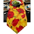 thumbnail image 1 of Field Red Flowers Bouquet Modern Table Runner Home Table Decor Cotton Linen Table Flag Hotel Wedding Tablecloth, 1 of 4