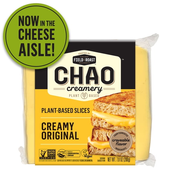 Field Roast Refrigerated Chao Creamy Dairy Free Original Slices, 7 oz Plastic