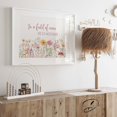 thumbnail image 1 of In A Field Of Roses She Is A Wildflower Girl Nursery Decor, Boho Nursery, Floral Nursery Print, Horizontal, Wildflower Print, Art Home Decor #32, Stretched Canvas Size 8x12, 1 of 4