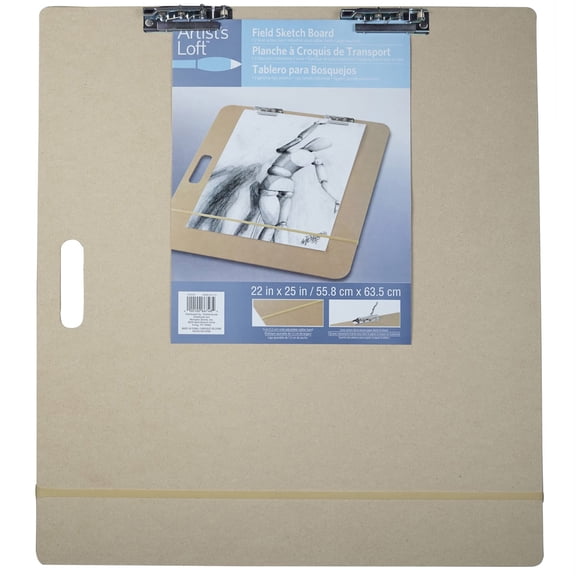 Field Sketch Board by Artists Loft - Drawing Board with Sturdy Clip and Rubber Band - Portable Clipboard for Drafting and Drawing - 1 Pack