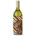 thumbnail image 1 of Field Spaniel Candy Cane Holiday Christmas Wine Bottle Hugger, 1 of 1