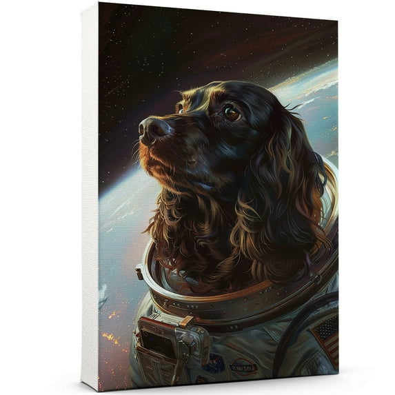 Field Spaniel Dog Wall Decor - Space Wall Decor - Space Wall Art - Funny Dog Wall Art Poster - Cute Dog Home Decor - Dog Themed Gifts
