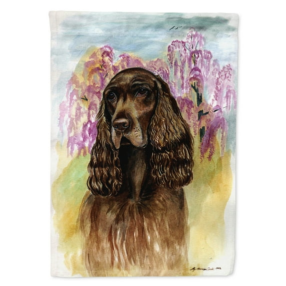 Field Spaniel Flag Canvas House Size