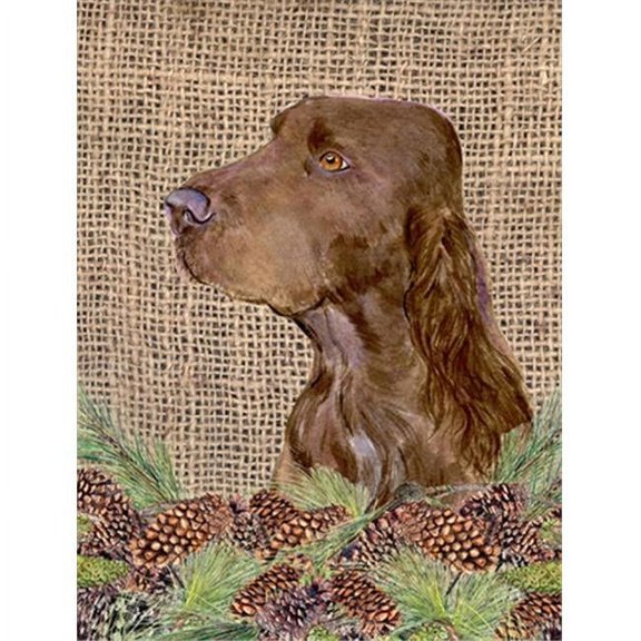 Field Spaniel House Size Canvas Flag